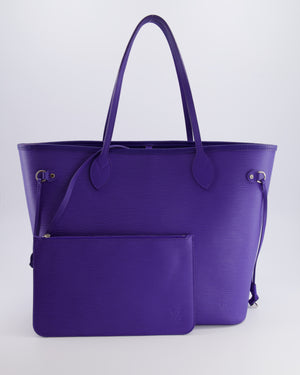 Louis Vuitton Purple Epi Leather Neverfull MM Tote Bag with Silver Hardware RRP £1,830