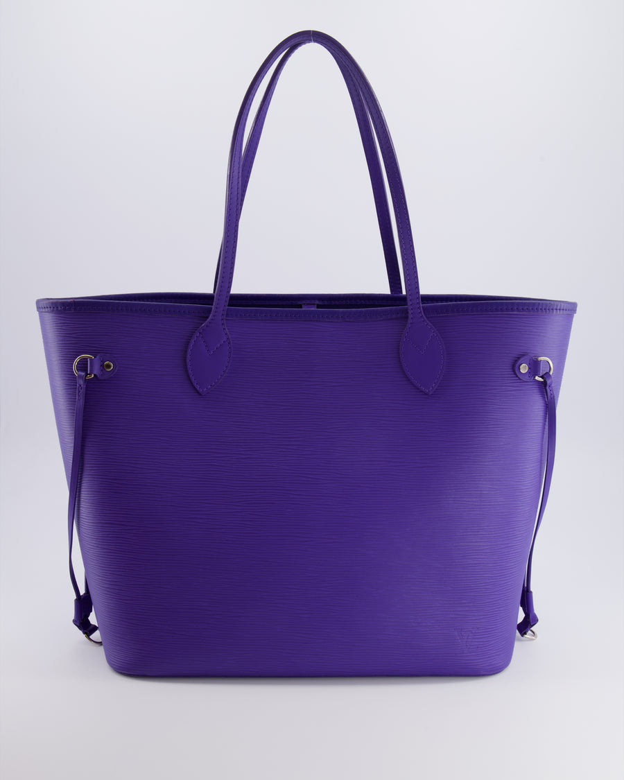 Louis Vuitton Purple Epi Leather Neverfull MM Tote Bag with Silver Hardware RRP £1,830