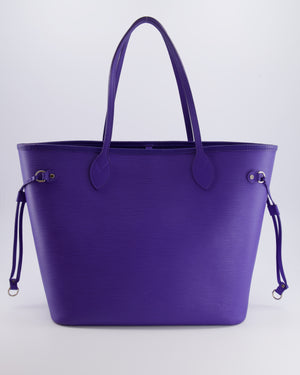 Louis Vuitton Purple Epi Leather Neverfull MM Tote Bag with Silver Hardware RRP £1,830