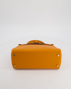 Hermès Kelly 28 Retourne Bag in Abricot Evercolor Leather with Gold Hardware