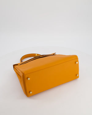 Hermès Kelly 28 Retourne Bag in Abricot Evercolor Leather with Gold Hardware