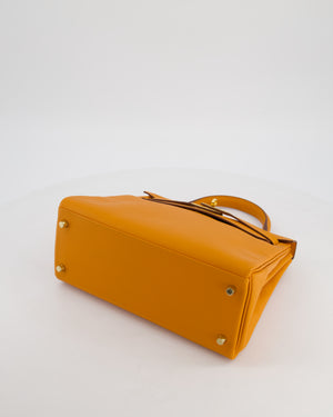 Hermès Kelly 28 Retourne Bag in Abricot Evercolor Leather with Gold Hardware