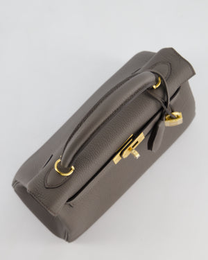 Hermès Kelly 25 Retourne Bag in Gris Etain Togo Leather with Gold Hardware