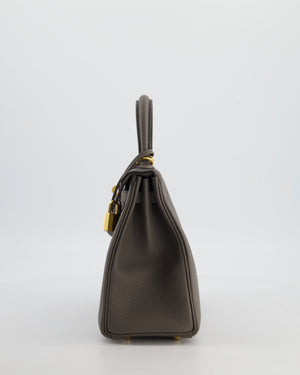 Hermès Kelly 25 Retourne Bag in Gris Etain Togo Leather with Gold Hardware