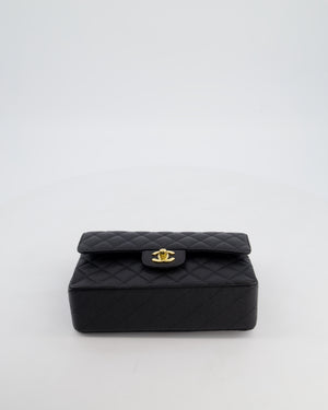 Chanel Black Small Classic Double Flap Bag in Caviar Leather with Gold Hardware