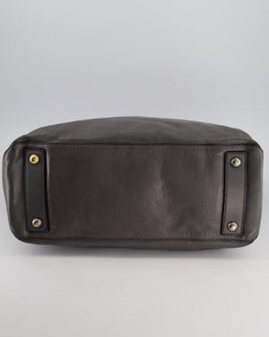 Chanel Grey Glazed Caviar Mademoiselle Tote Bag with Ruthenium Hardware