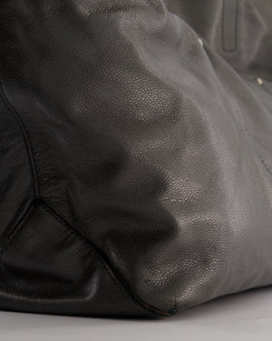 Chanel Grey Glazed Caviar Mademoiselle Tote Bag with Ruthenium Hardware