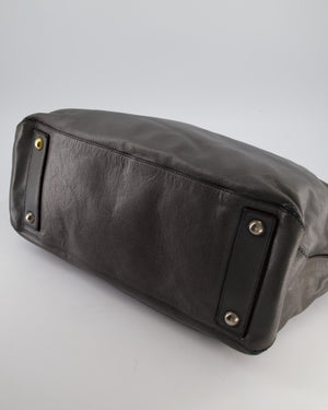 Chanel Grey Glazed Caviar Mademoiselle Tote Bag with Ruthenium Hardware