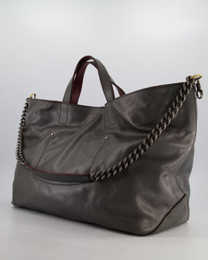 Chanel Grey Glazed Caviar Mademoiselle Tote Bag with Ruthenium Hardware