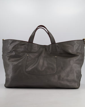 Chanel Grey Glazed Caviar Mademoiselle Tote Bag with Ruthenium Hardware