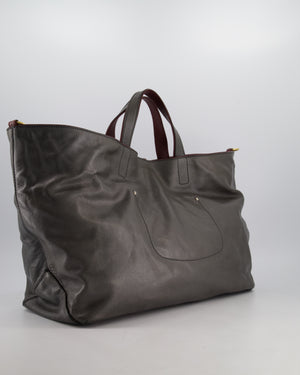 Chanel Grey Glazed Caviar Mademoiselle Tote Bag with Ruthenium Hardware