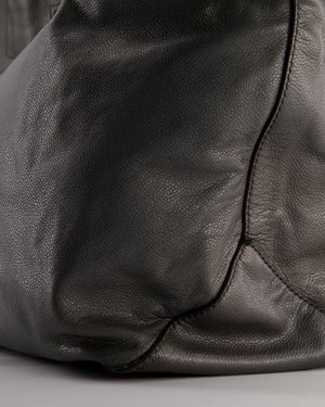 Chanel Grey Glazed Caviar Mademoiselle Tote Bag with Ruthenium Hardware