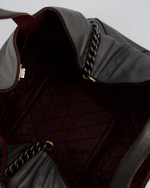 Chanel Grey Glazed Caviar Mademoiselle Tote Bag with Ruthenium Hardware