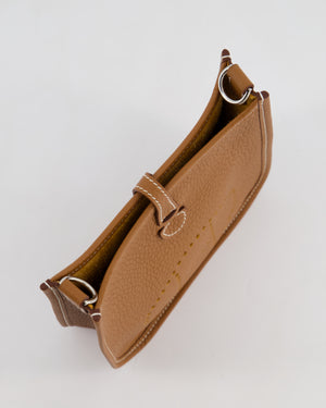 Hermès Mini Evelyne 16 Bag in Gold Taurillon Clemence Leather with Palladium Hardware