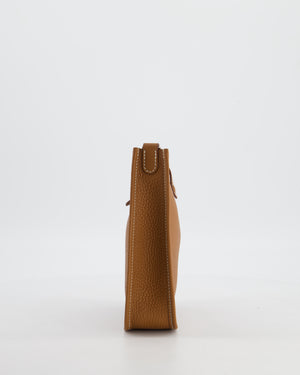 Hermès Mini Evelyne 16 Bag in Gold Taurillon Clemence Leather with Palladium Hardware