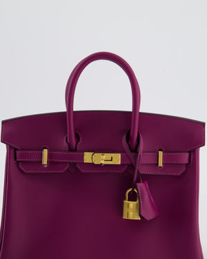 *RARE* Hermès Birkin 25 Retourne Bag in Anemone Swift Leather with Gold Hardware