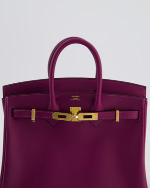 *RARE* Hermès Birkin 25 Retourne Bag in Anemone Swift Leather with Gold Hardware