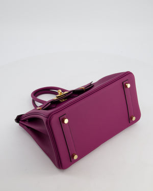 *RARE* Hermès Birkin 25 Retourne Bag in Anemone Swift Leather with Gold Hardware