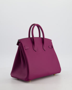 *RARE* Hermès Birkin 25 Retourne Bag in Anemone Swift Leather with Gold Hardware