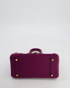 *RARE* Hermès Birkin 25 Retourne Bag in Anemone Swift Leather with Gold Hardware