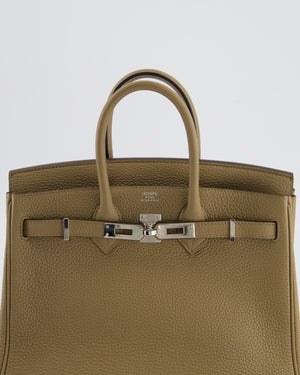 Hermès Birkin 25 Retourne Bag in Beige Marfa Togo Leather with Palladium Hardware