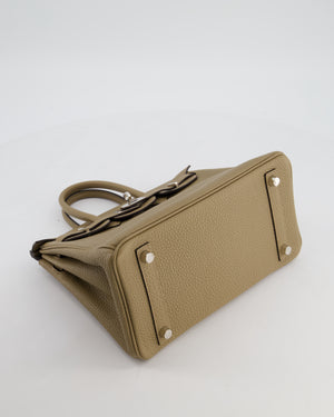 Hermès Birkin 25 Retourne Bag in Beige Marfa Togo Leather with Palladium Hardware