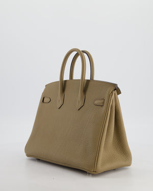 Hermès Birkin 25 Retourne Bag in Beige Marfa Togo Leather with Palladium Hardware