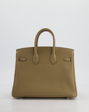 Hermès Birkin 25 Retourne Bag in Beige Marfa Togo Leather with Palladium Hardware