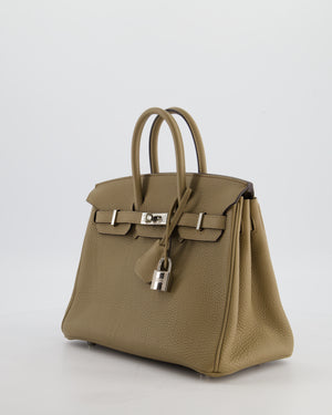 Hermès Birkin 25 Retourne Bag in Beige Marfa Togo Leather with Palladium Hardware