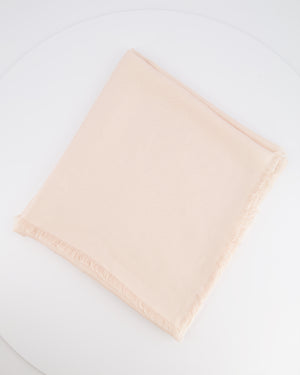 Fendi Light Pink Silk Shawl with FF Logo Print RRP £490