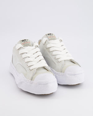 Maison Mihara Yasuhiro White Leather Trainers with Textured Sole Detail Size EU 38 RRP £590