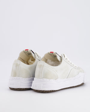 Maison Mihara Yasuhiro White Leather Trainers with Textured Sole Detail Size EU 38 RRP £590