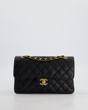 *RARE* Chanel Vintage Black Small Classic Double Flap Bag in Caviar Leather with 24K Gold Hardware