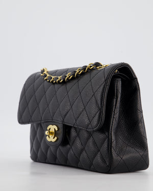 *RARE* Chanel Vintage Black Small Classic Double Flap Bag in Caviar Leather with 24K Gold Hardware