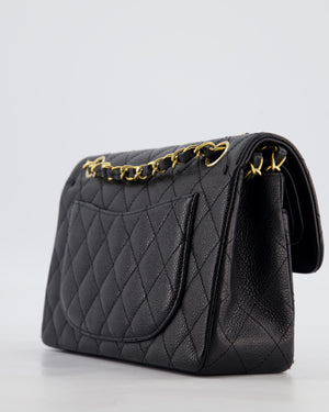 *RARE* Chanel Vintage Black Small Classic Double Flap Bag in Caviar Leather with 24K Gold Hardware