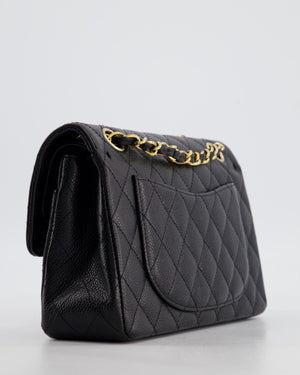 *RARE* Chanel Vintage Black Small Classic Double Flap Bag in Caviar Leather with 24K Gold Hardware