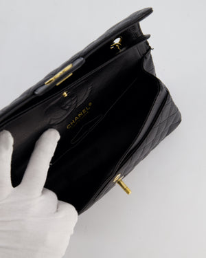 *RARE* Chanel Vintage Black Small Classic Double Flap Bag in Caviar Leather with 24K Gold Hardware