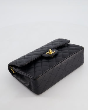 *RARE* Chanel Vintage Black Small Classic Double Flap Bag in Caviar Leather with 24K Gold Hardware