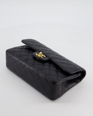 *RARE* Chanel Vintage Black Small Classic Double Flap Bag in Caviar Leather with 24K Gold Hardware