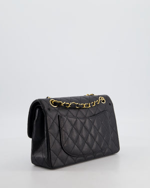 *RARE* Chanel Vintage Black Small Classic Double Flap Bag in Caviar Leather with 24K Gold Hardware