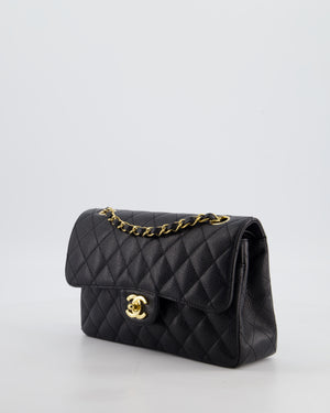 *RARE* Chanel Vintage Black Small Classic Double Flap Bag in Caviar Leather with 24K Gold Hardware