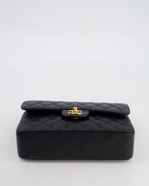 *RARE* Chanel Vintage Black Small Classic Double Flap Bag in Caviar Leather with 24K Gold Hardware