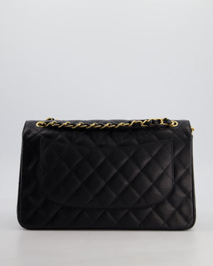 *HOT* Chanel Black Jumbo Double Flap Bag in Caviar Leather with Gold Hardware