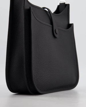 Hermès Evelyne III 29 Bag in Noir Taurillon Clemence Leather with Palladium Hardware