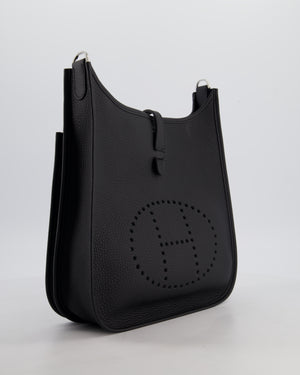 Hermès Evelyne III 29 Bag in Noir Taurillon Clemence Leather with Palladium Hardware