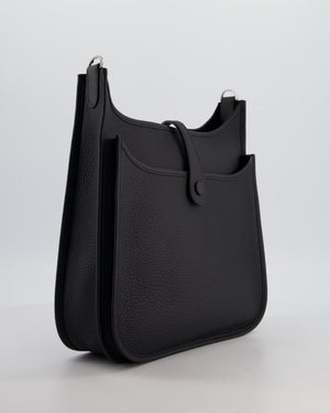 Hermès Evelyne III 29 Bag in Noir Taurillon Clemence Leather with Palladium Hardware