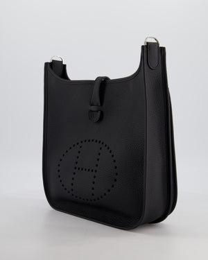 Hermès Evelyne III 29 Bag in Noir Taurillon Clemence Leather with Palladium Hardware