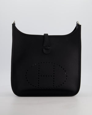 Hermès Evelyne III 29 Bag in Noir Taurillon Clemence Leather with Palladium Hardware