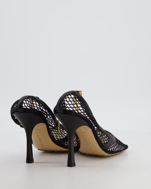 Bottega Veneta Black Stretch Square Toe Heels Size EU 38