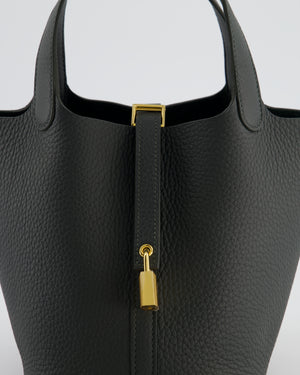 Hermès Picotin Lock 18 Bag in Vert Mangrove Clemence Leather with Permabrass Hardware